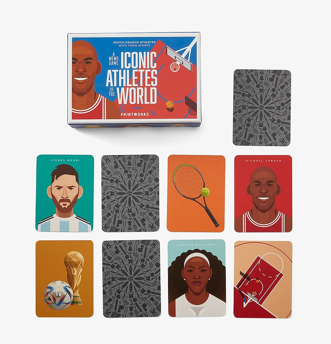 PRINTWORKS Memo spel - Iconic Athletes