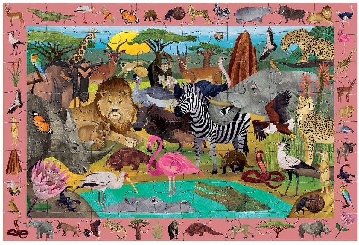 MUDPUPPY puzzel - Afrikaanse Safari 64st