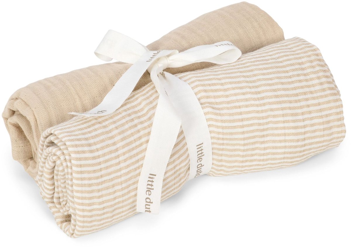 LITTLE DUTCH Swaddle 70x70cm - Pure soft beige