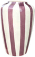 VAL Funky flower vaas small - aubergine stripes