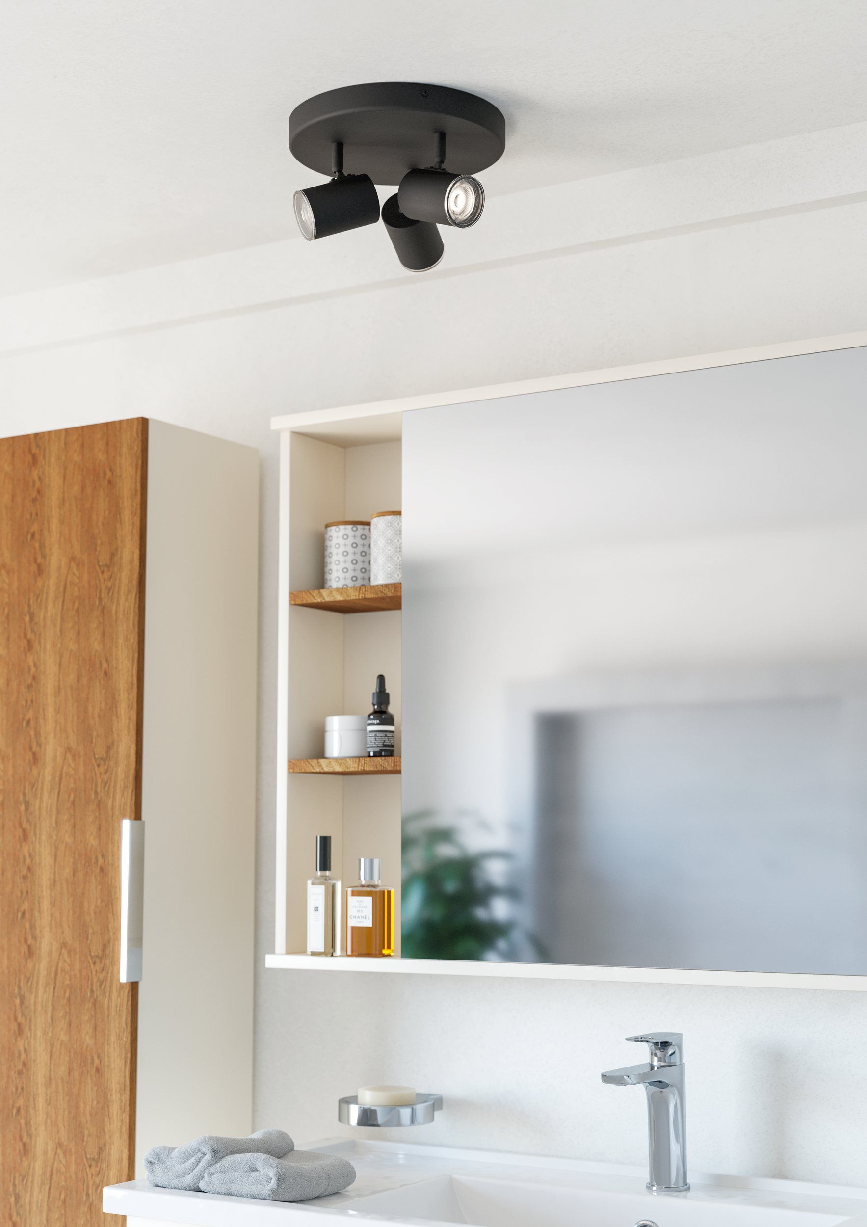 Eglo CONSUMA 1 spot - 3x GU10 - Zwart