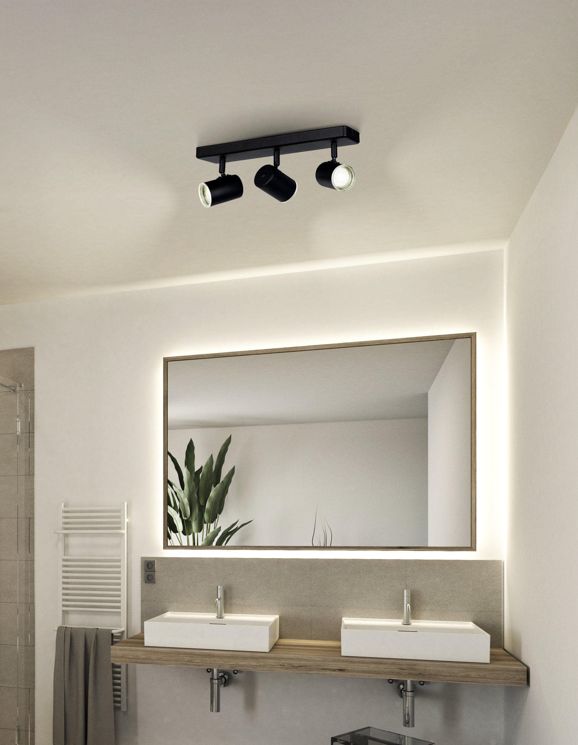 Eglo CONSUMA 1 balkspot - 3x GU10 - Zwart