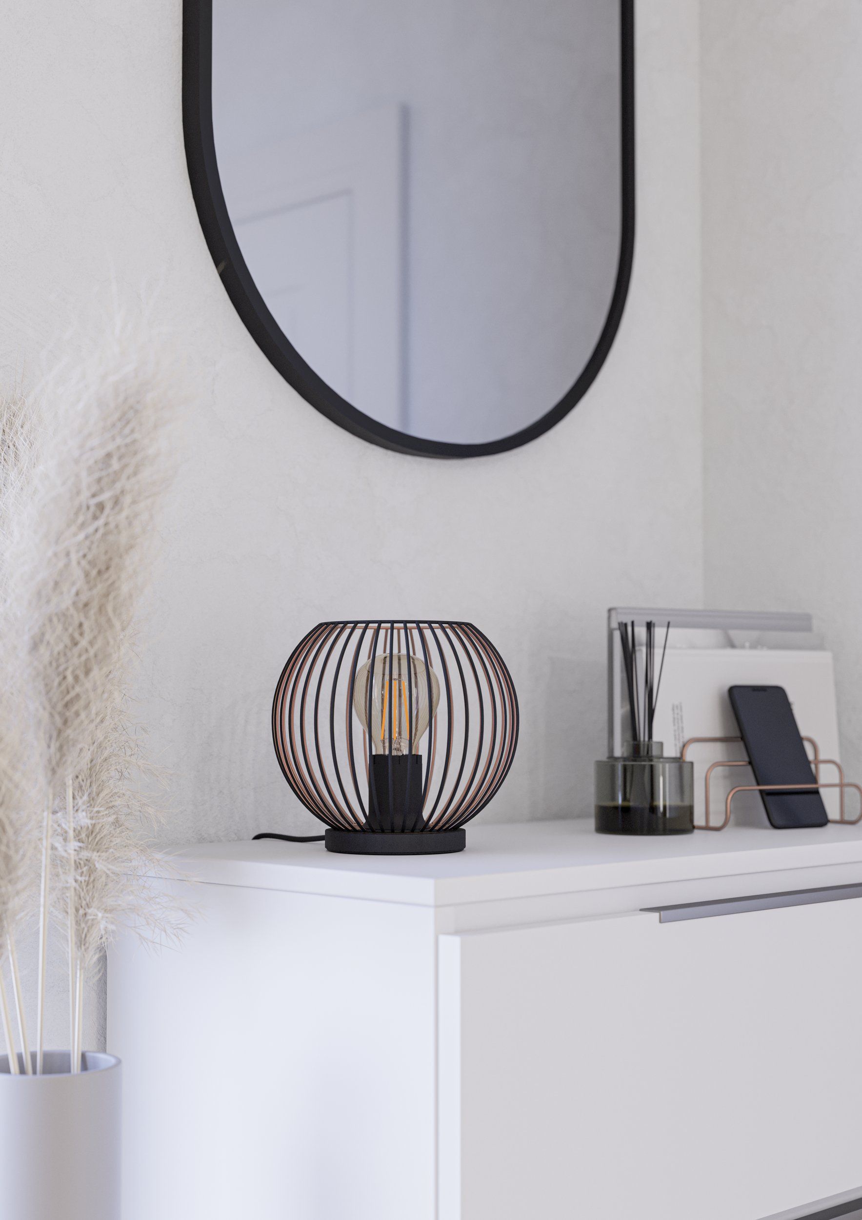 Eglo ALMANZORA Tafellamp - E27 - Koper / zwart