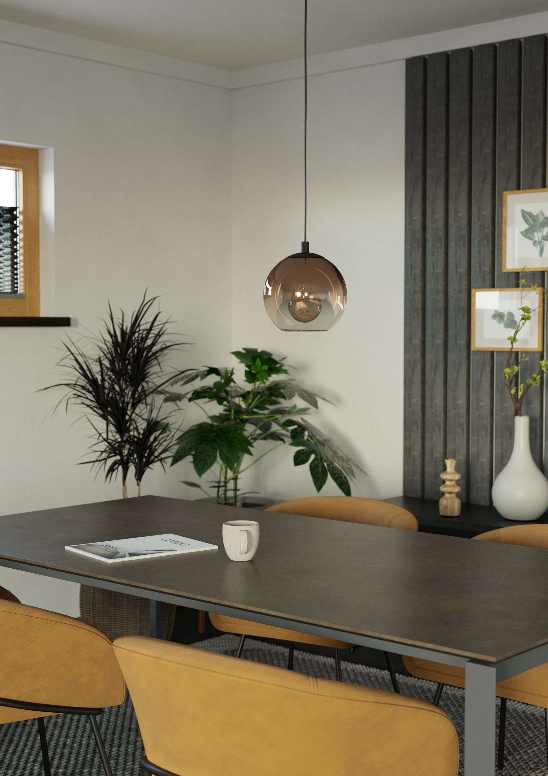 Eglo ARISCANI 1 hanglamp - E27 - Zwart