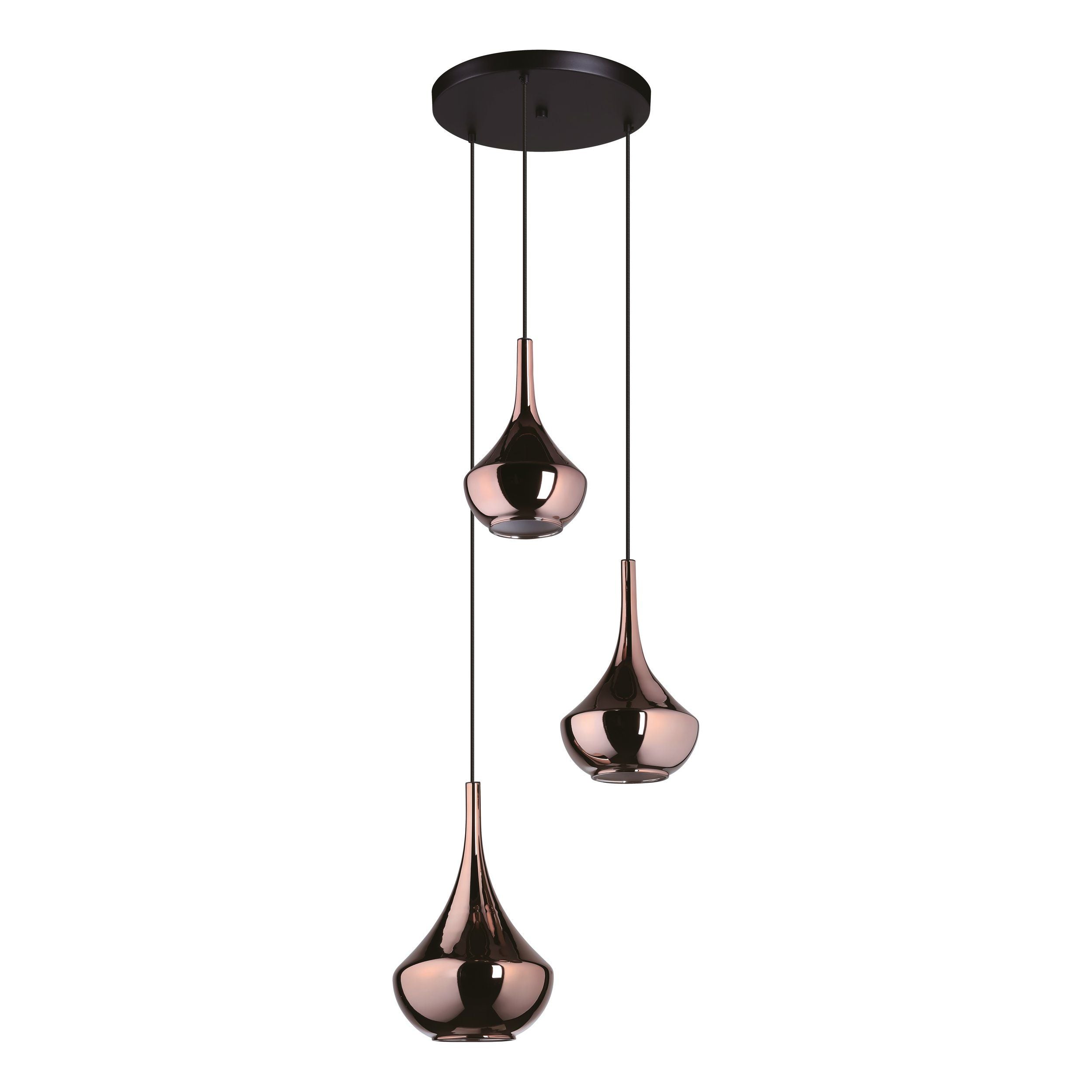 Eglo ALMOSTER hanglamp - 3x E27 - Zwart
