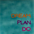 YETT Tegeltje - Dream plan do - groen/oranje (paars/knalroze)