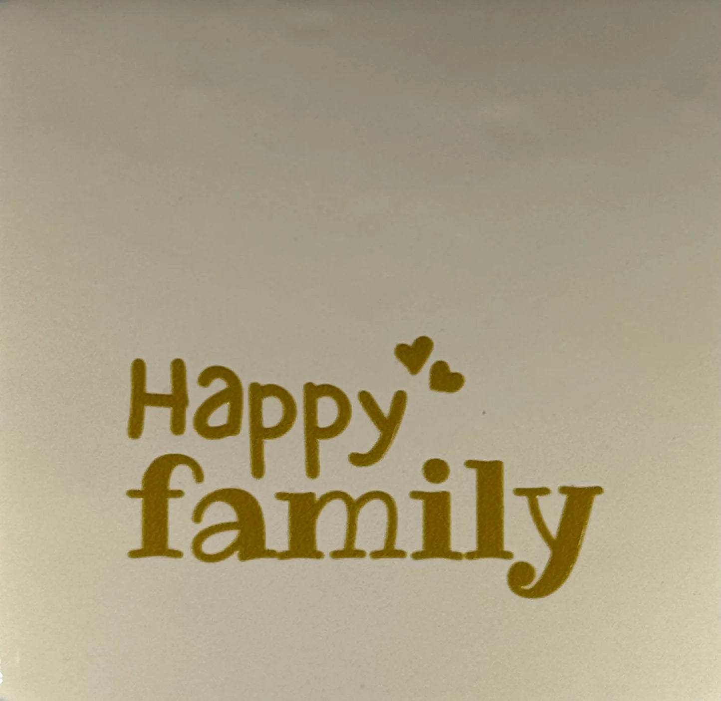 YETT Tegeltje - Happy family - creme/goud
