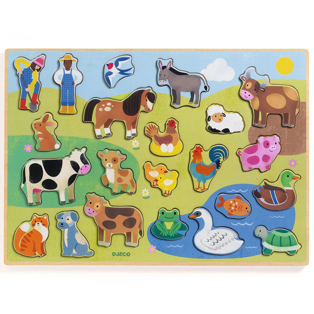 DJECO Puzzel hout - Campo 22st.