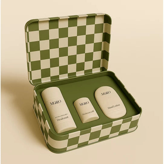 MORO Deodorant + mini hand lotion - santal & violet