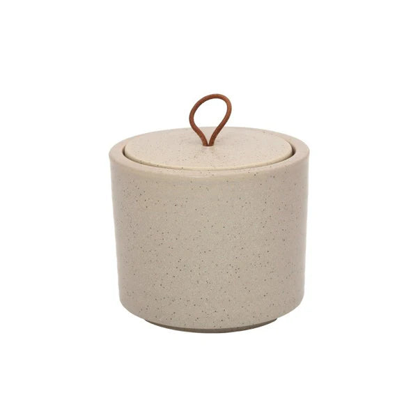 LEEFF Silke storage jar - S  10x10x8cm - taupe