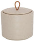 LEEFF Silke storage jar - L 12x12x10cm - taupe