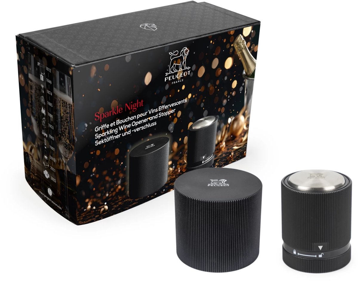 PEUGEOT Sparkle Night set wijnklauwen + stoppers