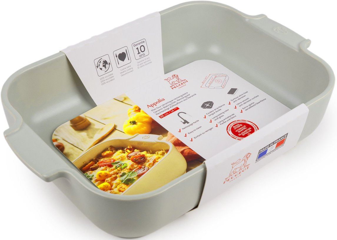 PEUGEOT APPOLIA rechthoekige ovenschaal 36cm - saliegroen