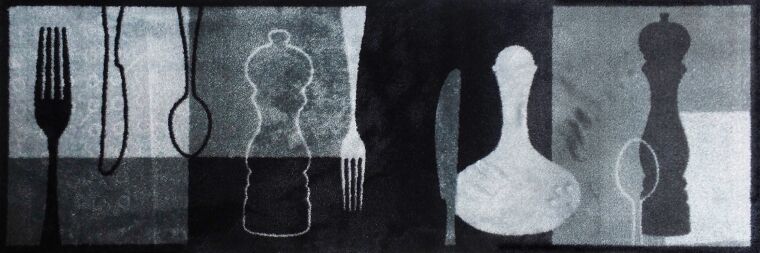 Decosoft loper - 50x150cm - zout & peper + ruiter