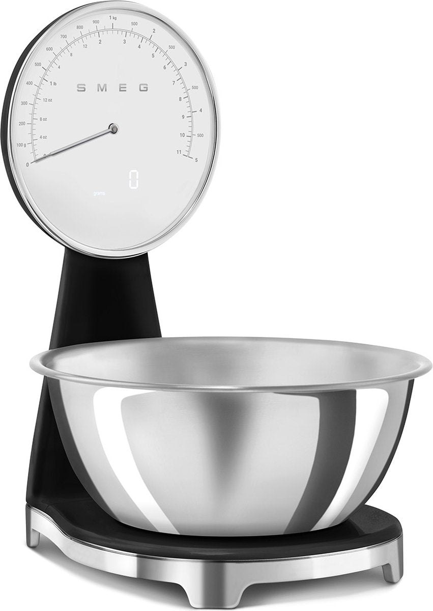 SMEG Digitale en analoge keuken weegschaal - zwart