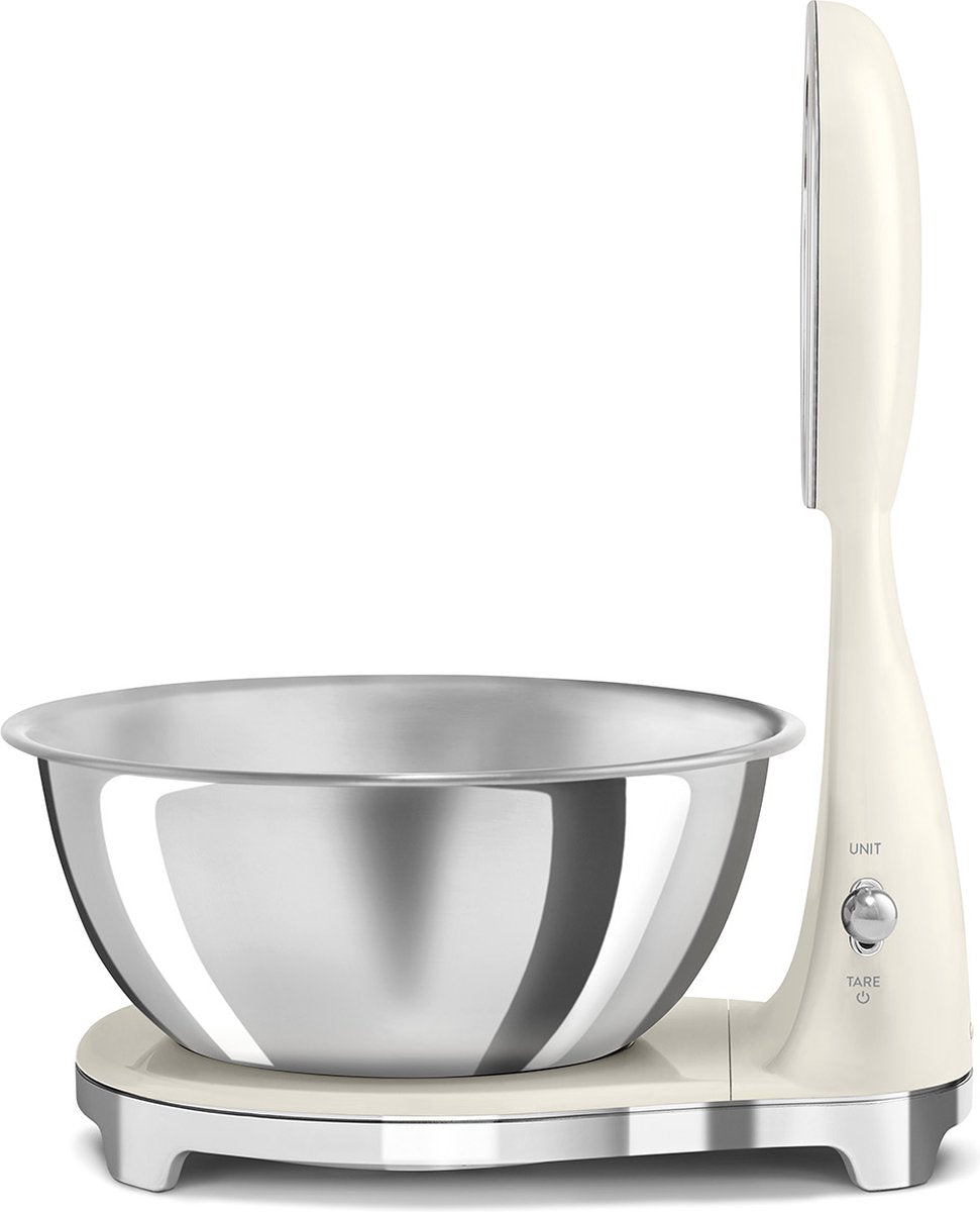 SMEG Digitale en analoge keuken weegschaal - creme