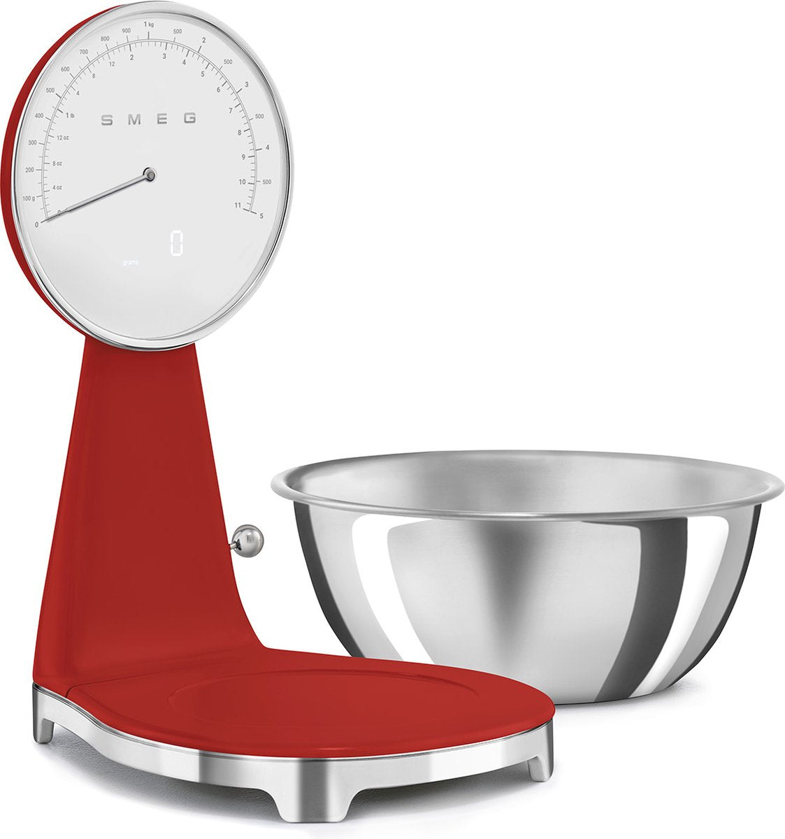 SMEG Digitale en analoge keuken weegschaal - rood