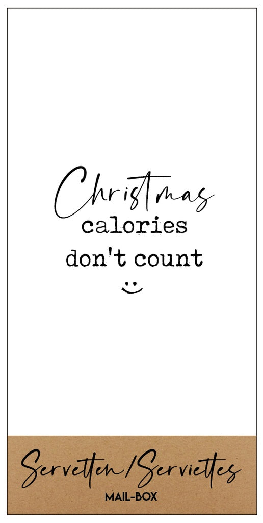 Servetten 10x20cm 15st.- Christmas calories don't count