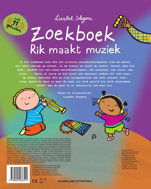 Rik maakt muziek - Zoek- en geluidenboek - Liesbet Slegers