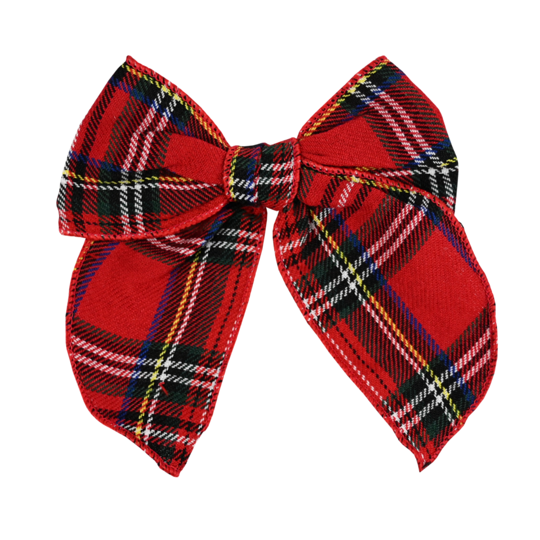 BUSY LIZZIE Haarspelden - Strik - geruit/rood