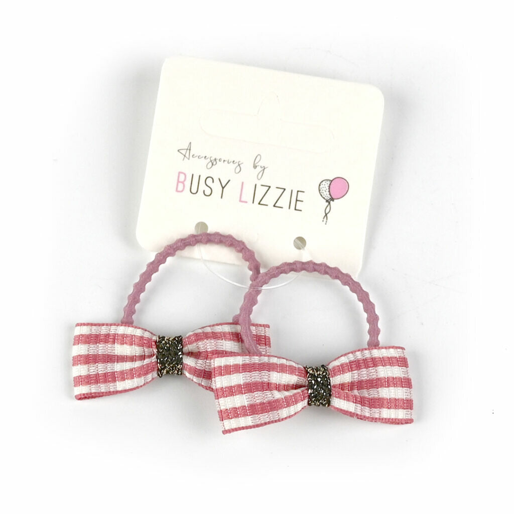 BUSY LIZZIE Haarelastiek mini - Strik - rood