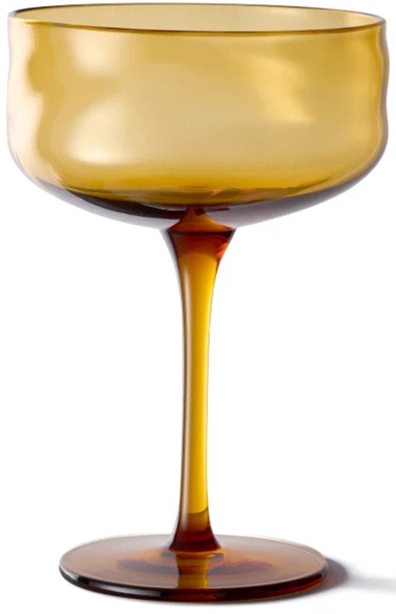 PAVEAU Swirl coupe glass - dune