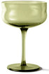 PAVEAU Swirl coupe glass - moss