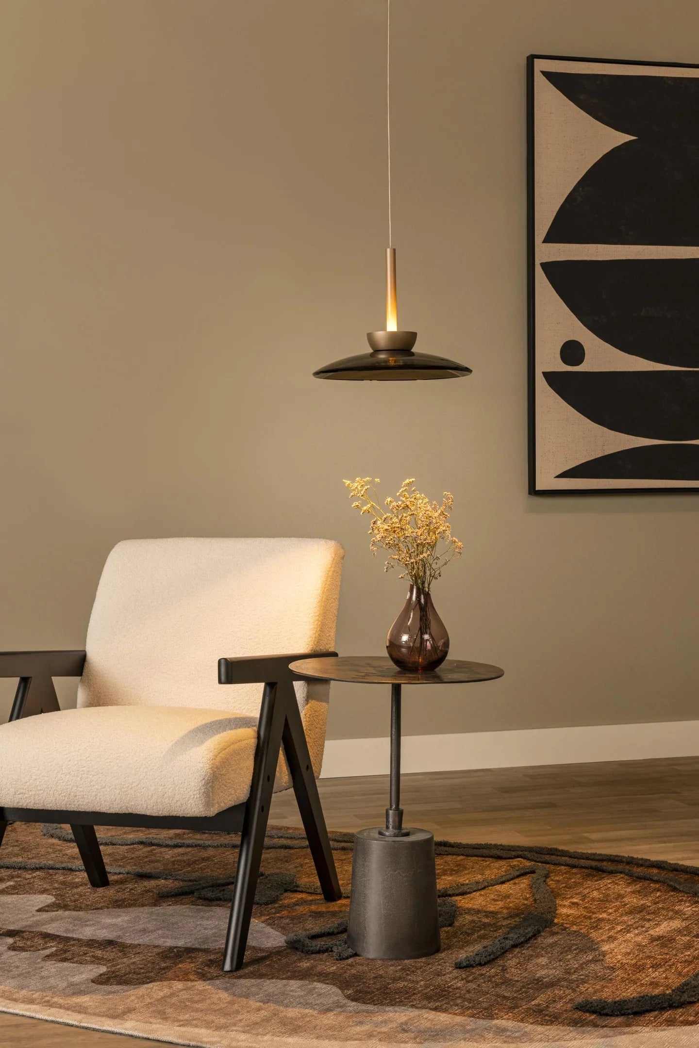 Lucide SANTIAGO - Hanglamp - D32 cm - Amber