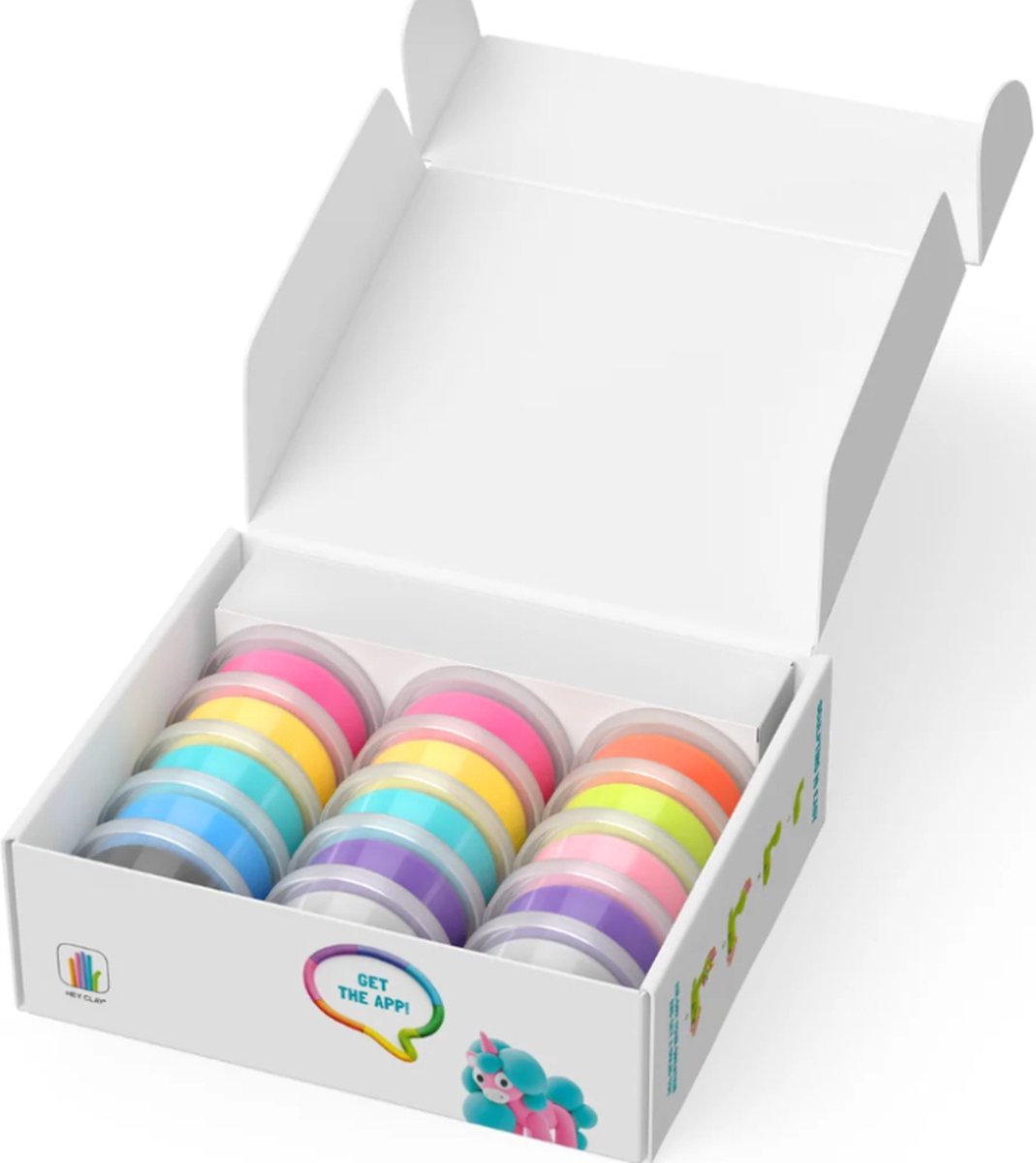 HEY CLAY Rainbow unicorns - 15 potjes