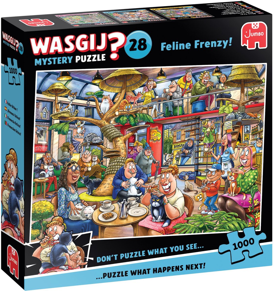 JUMBO Puzzel 1000st.- Wasgij Mystery 28 - Kat en muis spel