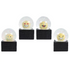 Sneeuwbol Smile - 5x5x6.5cm - geel ass.  (prijs per stuk)