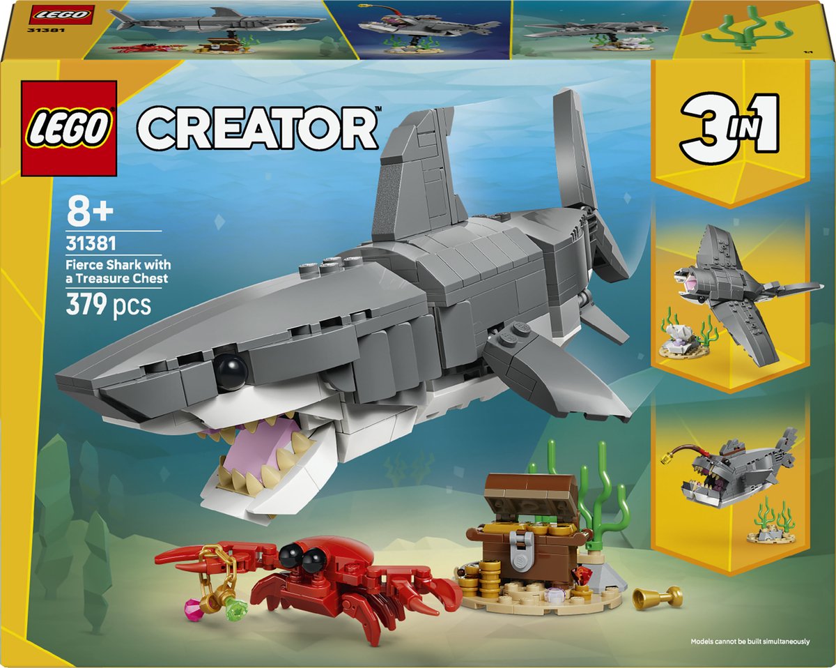 LEGO Creator 31381 - woeste haai met schatkist