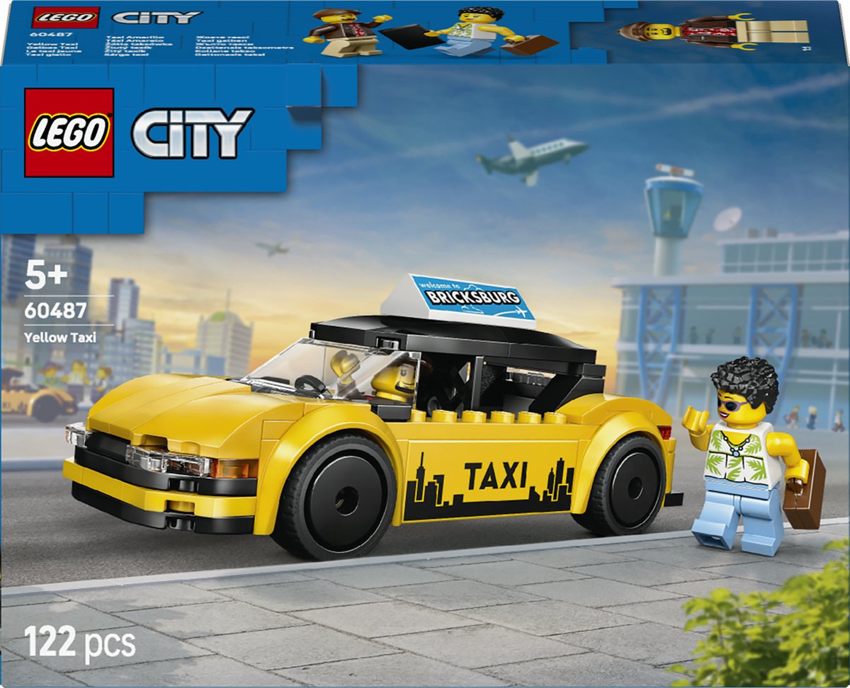 LEGO City 60487 - gele taxi