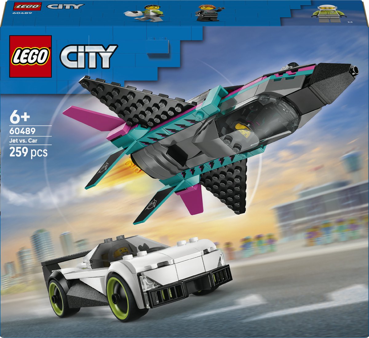 LEGO City 60489 - straalvliegtuig vs. sportauto