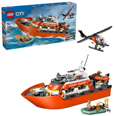 LEGO City 60504 - kustwacht reddingsboot met helikopter