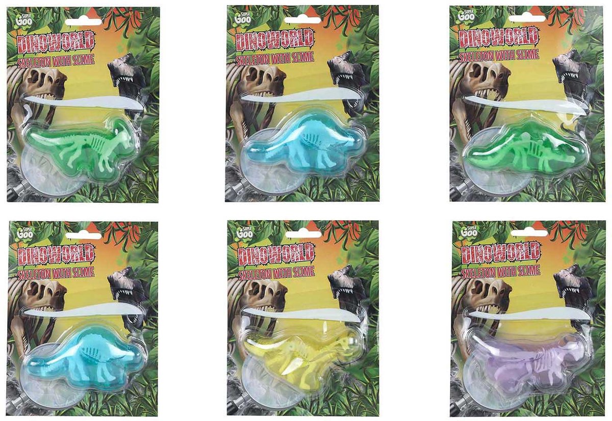 DINOWORLD Skelet met dinoslijm - ass.  (prijs per stuk)