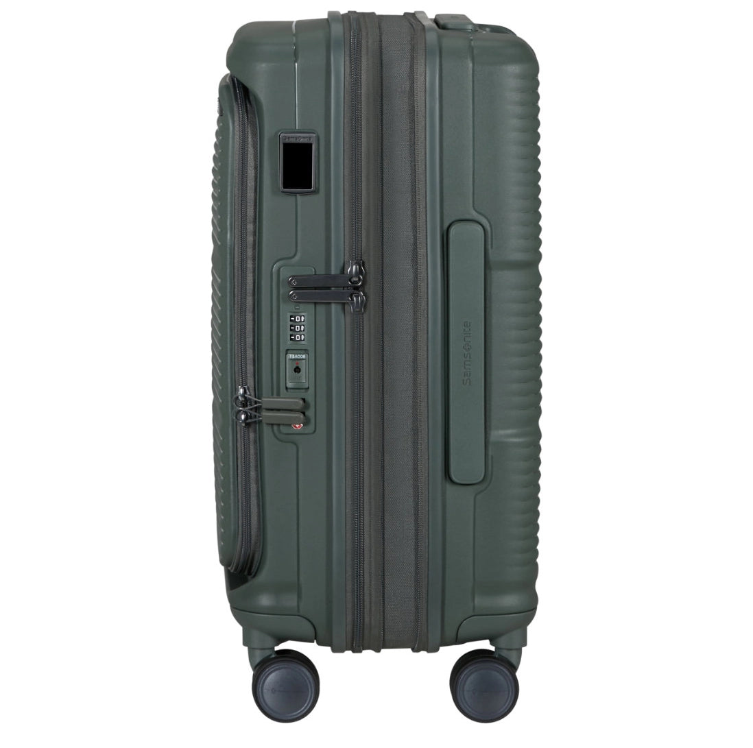 SAMSONITE PARALUX spinner reiskoffer EXP 55cm - olijfgroen 55 x 39 x 26 cm