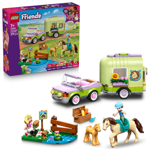 LEGO Friends 42695 - trailer met paard en veulen