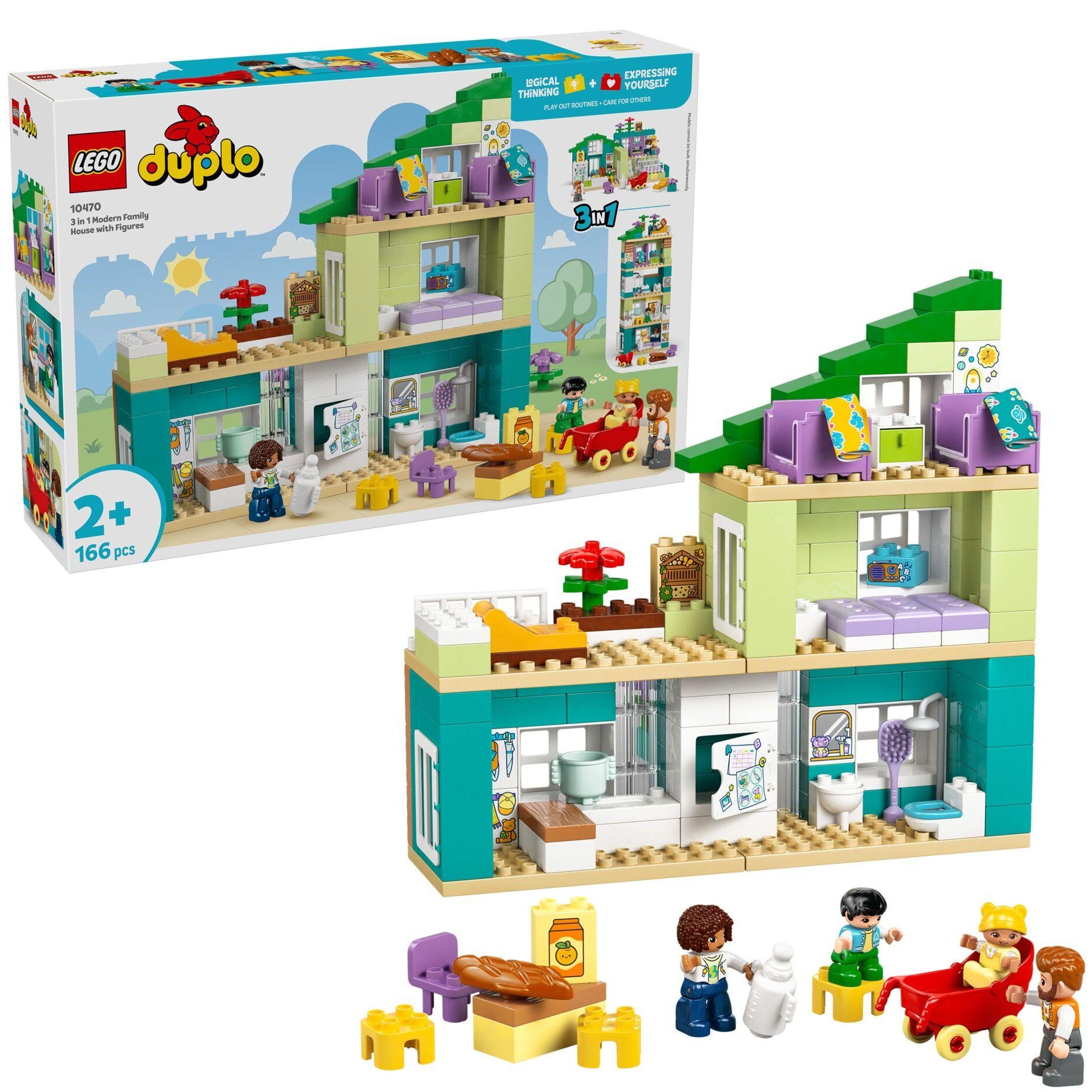 LEGO Duplo 10470 - 3in1 modern woonhuis met figuren