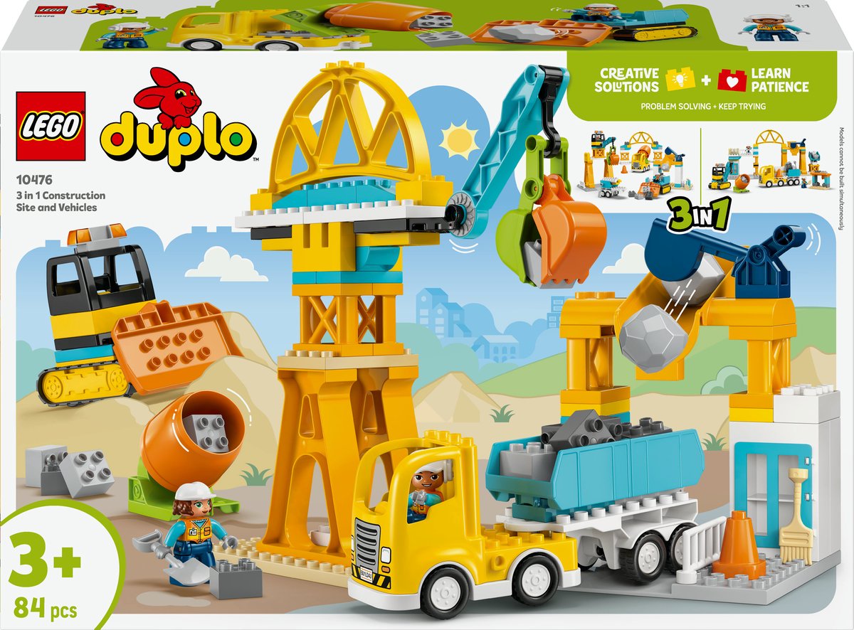 LEGO Duplo 10476 - 3in1 bouwplaats en voertuigen