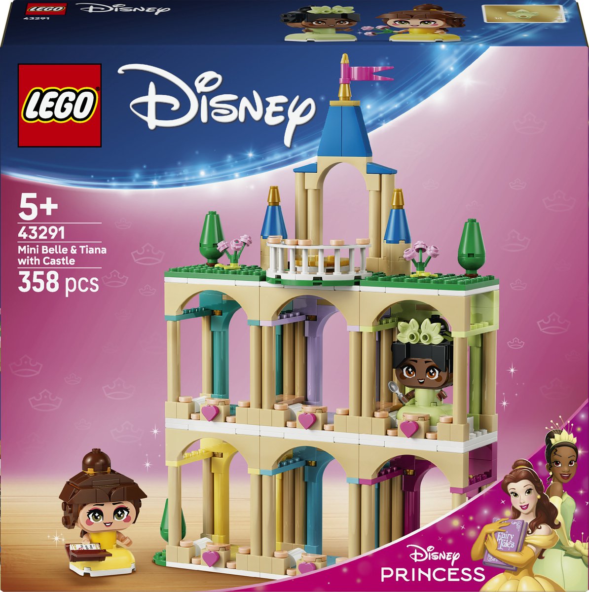 LEGO Disney 43291 - Mini Belle & Tiana met kasteel
