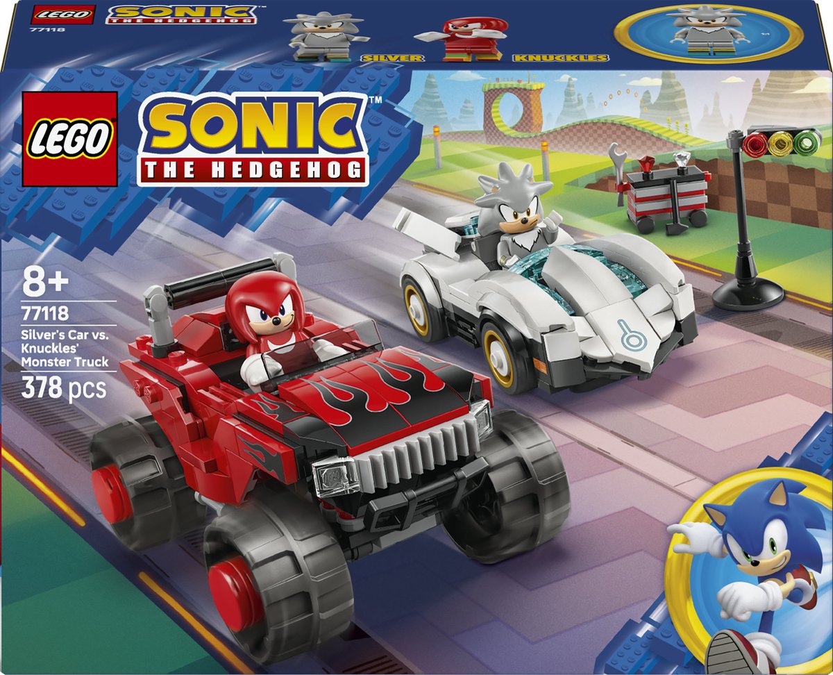 LEGO Sonic 77118 - Silvers auto vs. Knuckles' monstertruck