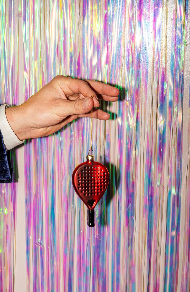 YUP IN DE BOOM Kersthanger - Padelracket rood