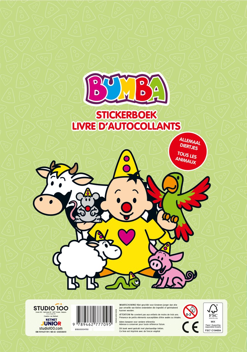 BUMBA Stickerboek - Dieren
