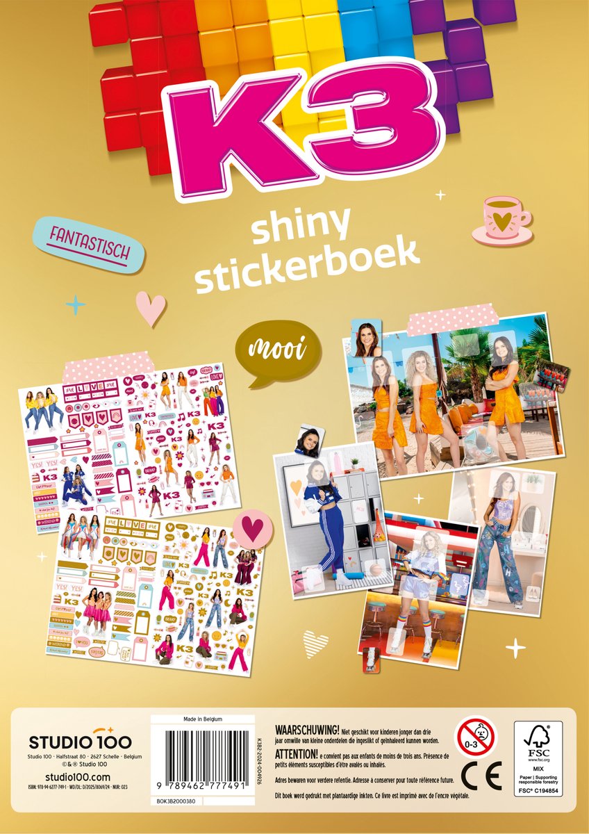 K3 Stickerboek - shiny stickers