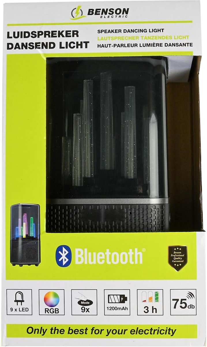 BENSON Luidspreker Bluetooth + dansend licht