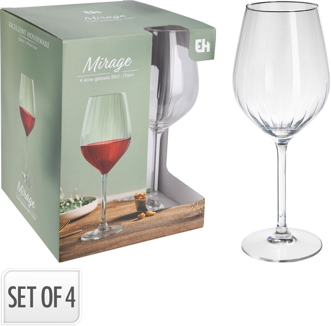 MIRAGE Set 4 wijnglazen - 510ml
