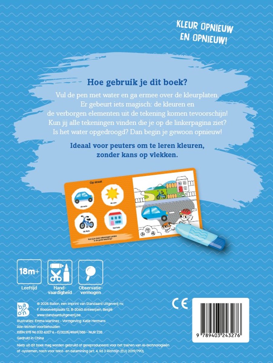 Kleuren met water - Eerste woordjes