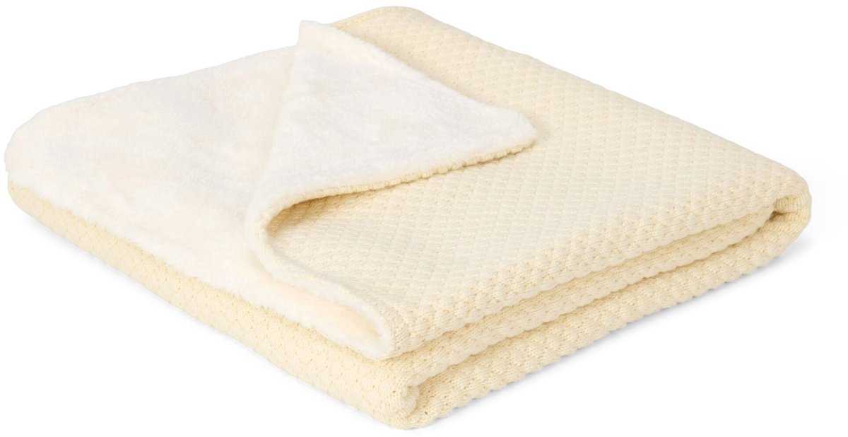 LITTLE DUTCH Ledikantdeken gebreid - Pure Soft - wit