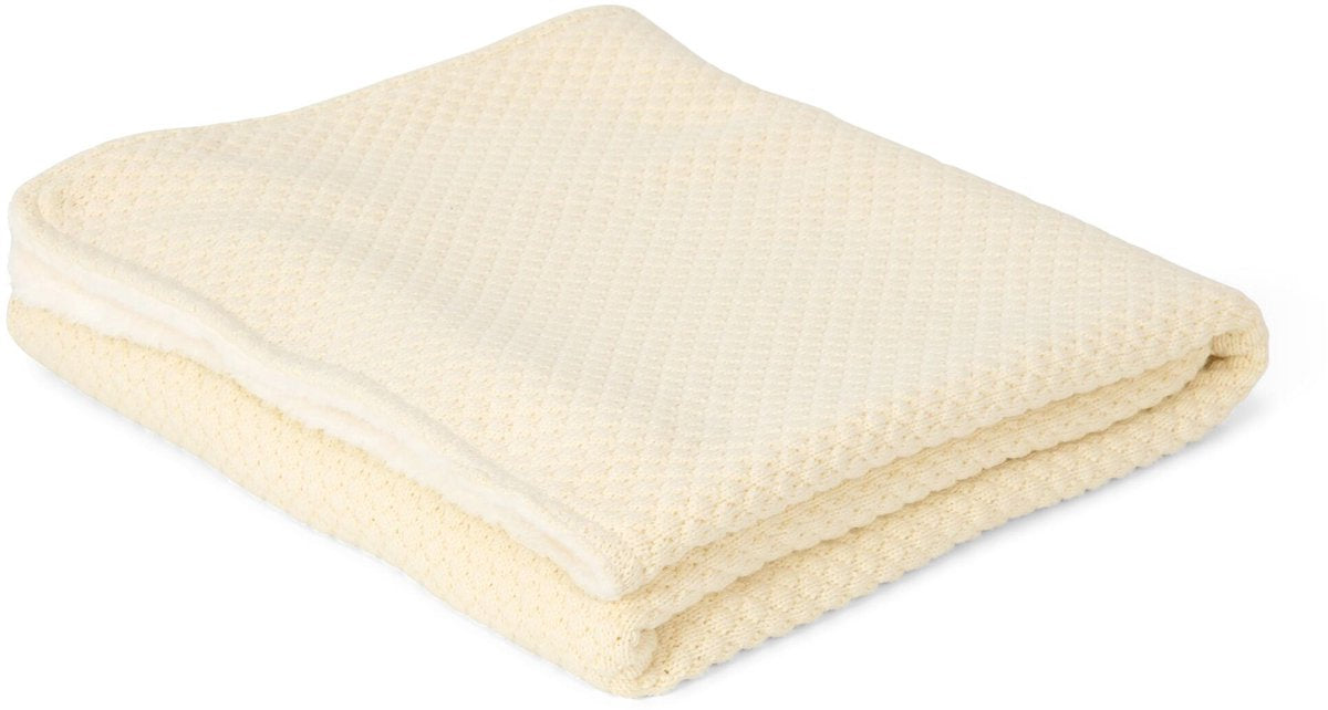 LITTLE DUTCH Ledikantdeken gebreid - Pure Soft - wit
